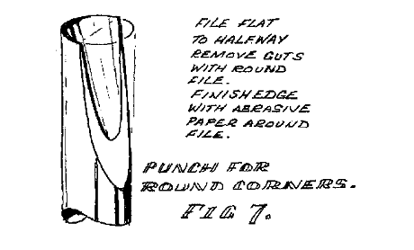 Figure 7. Home made punch for cutting round corners