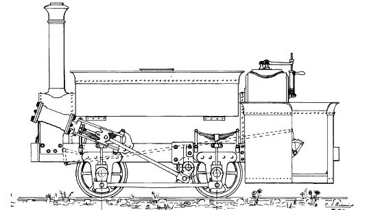 Boulton`s Sidings locomotive Lilliputian Drawing by Colin Binnie