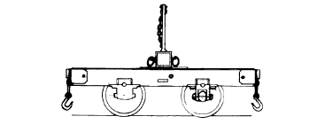 Penrhyn Quarry Bolster wagon. Drawing by Colin Binnie.