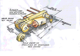 Dimentioned sketch of Colin Binnie Steam Motors.